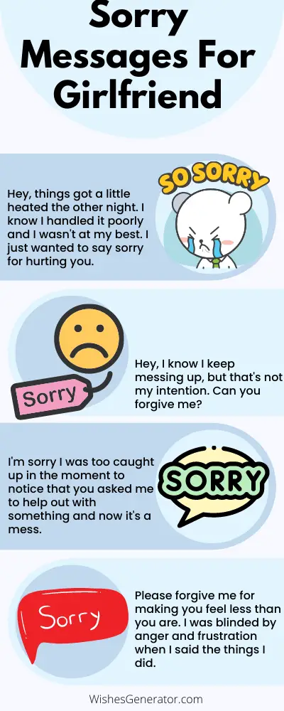 52 Sorry Messages For Girlfriend Apology Messages For Her